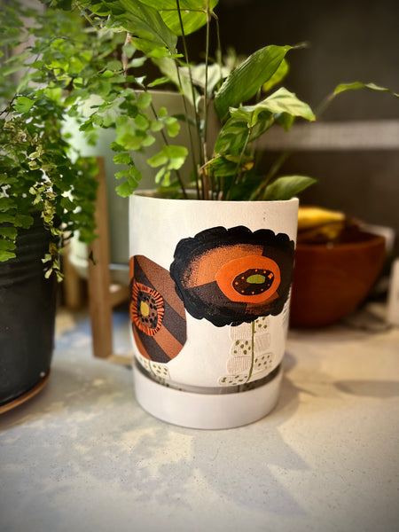 Unique hand painted pot #4