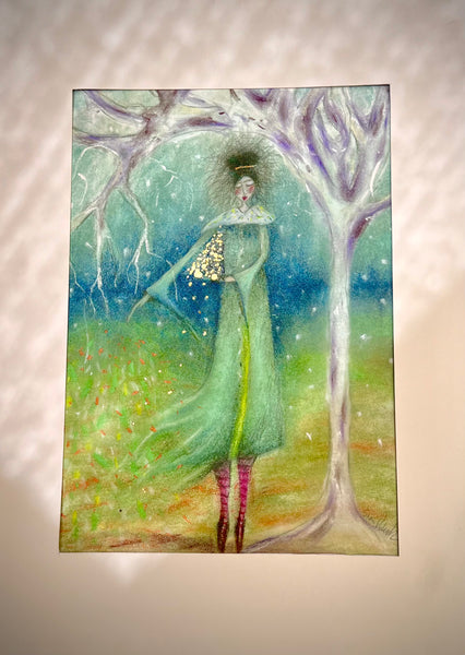 Framed hand-finished print - "Forest Dreaming"