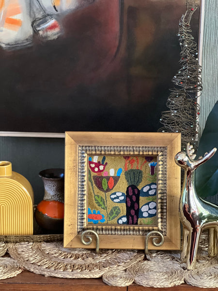 Framed textile work